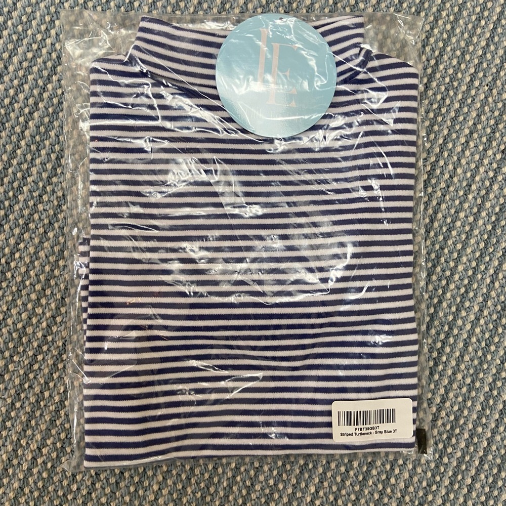 Little English - new with tags - Pima cotton turtle neck - blue